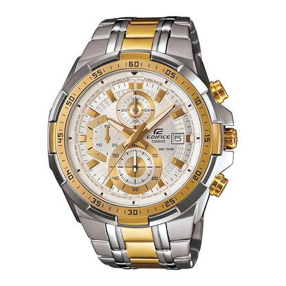 Casio Edifice EFR-539 | Silver-Gold Bold Edition