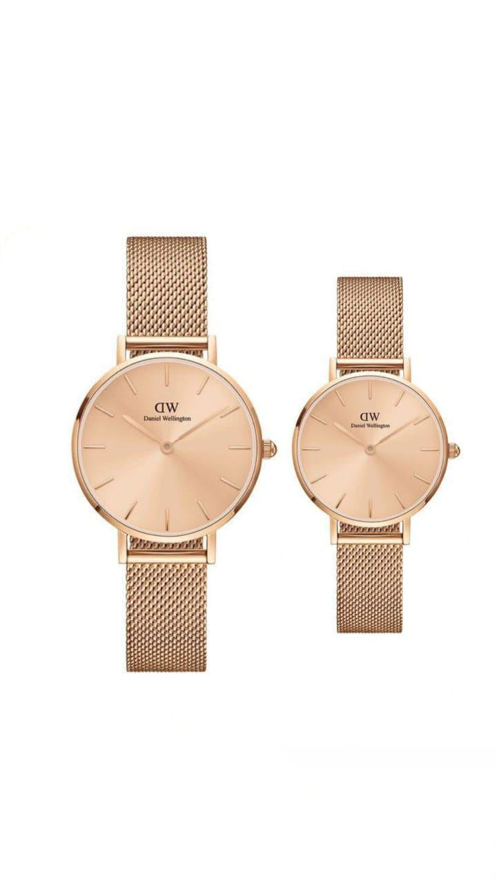 Daniel Wellington Classic Petite Melrose Couple Set | Rose Gold Mesh
