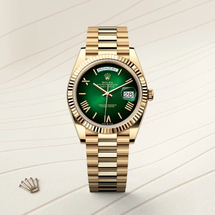 RX Day-Date 41 Gold In Green