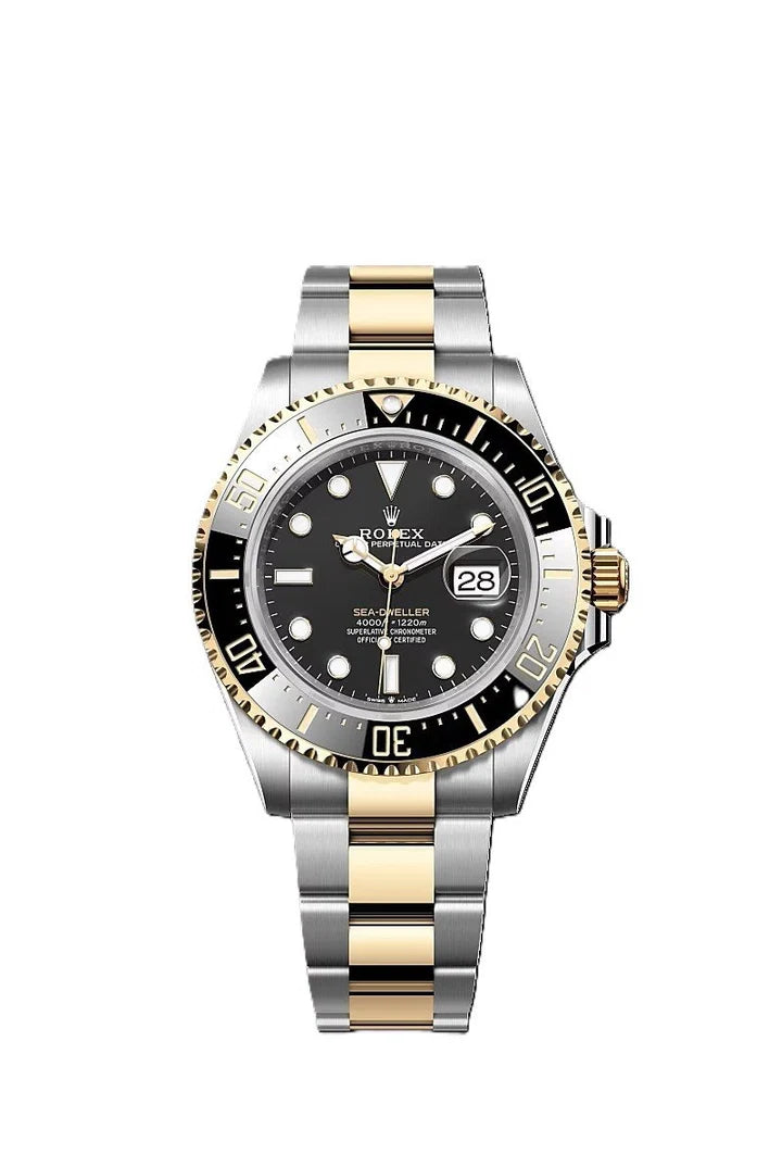 RX Sea-Dweller yellow gold Bezel and black dial comInline