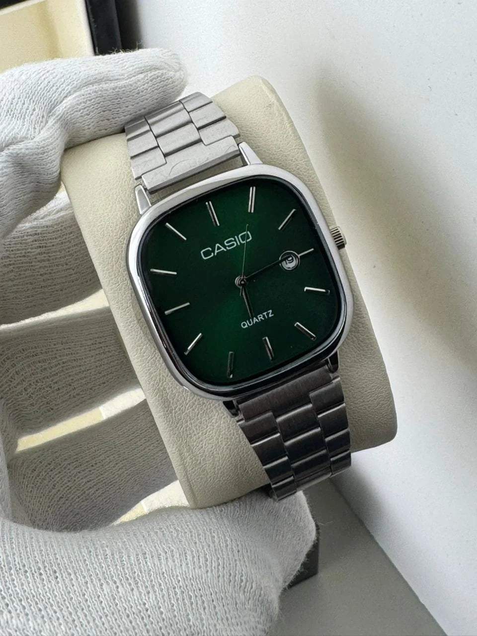 Casio Analog Silver In Green