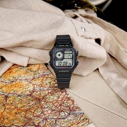 CASIO AE 1200 LEATHER - Black