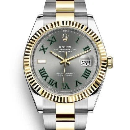 Rolex Datejust 41 126333 Wimbledon Dial Mens Watch Box Papers